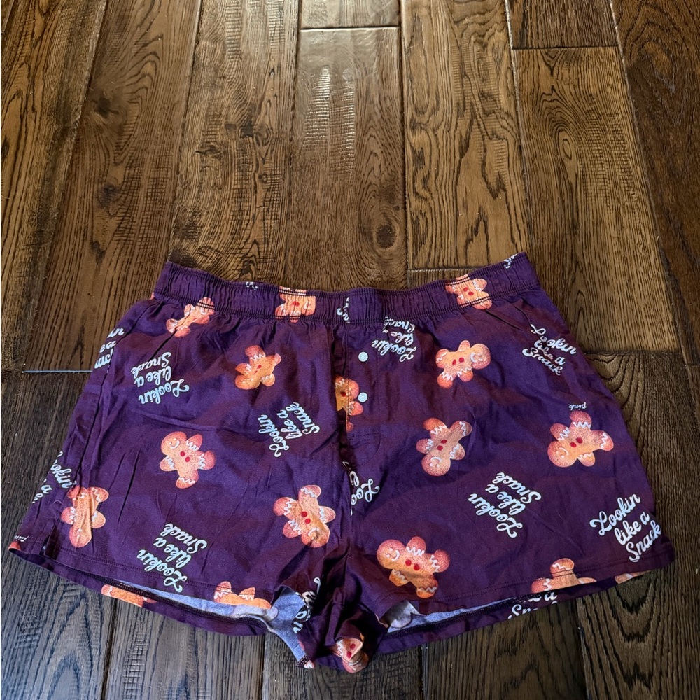 PINK  Gingerbread Print Women's Sleep Wear shorts Size S